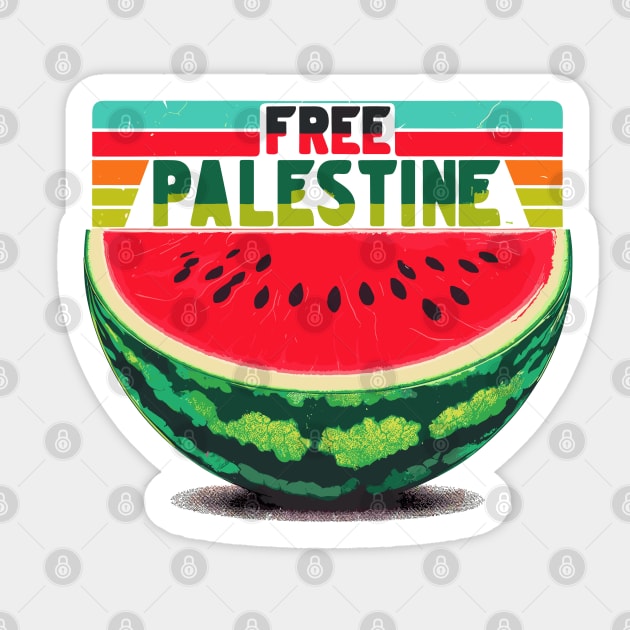 Free Palestine Watermelon Sticker by TomFrontierArt